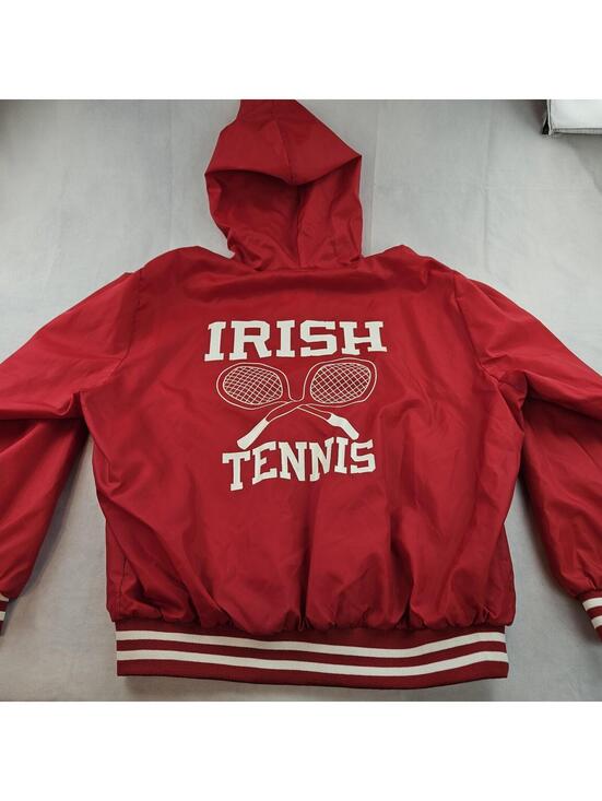 Other - Notre Dame Irish Tennis Windbreaker Hooded Satin Jacket Men XL USA Vintage 70's